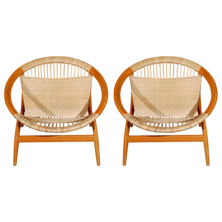 Pair of 'Ringstol' Chairs by Illum Wikkelso