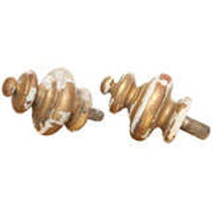 Set of 2 19th c. Italian Gilt Wood Finials 1