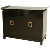 Black Lacquered Pagoda Cabinet By James Mont