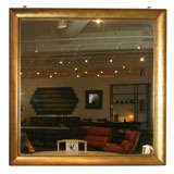 A Large Square Gold Leafed Mirror By James Mont