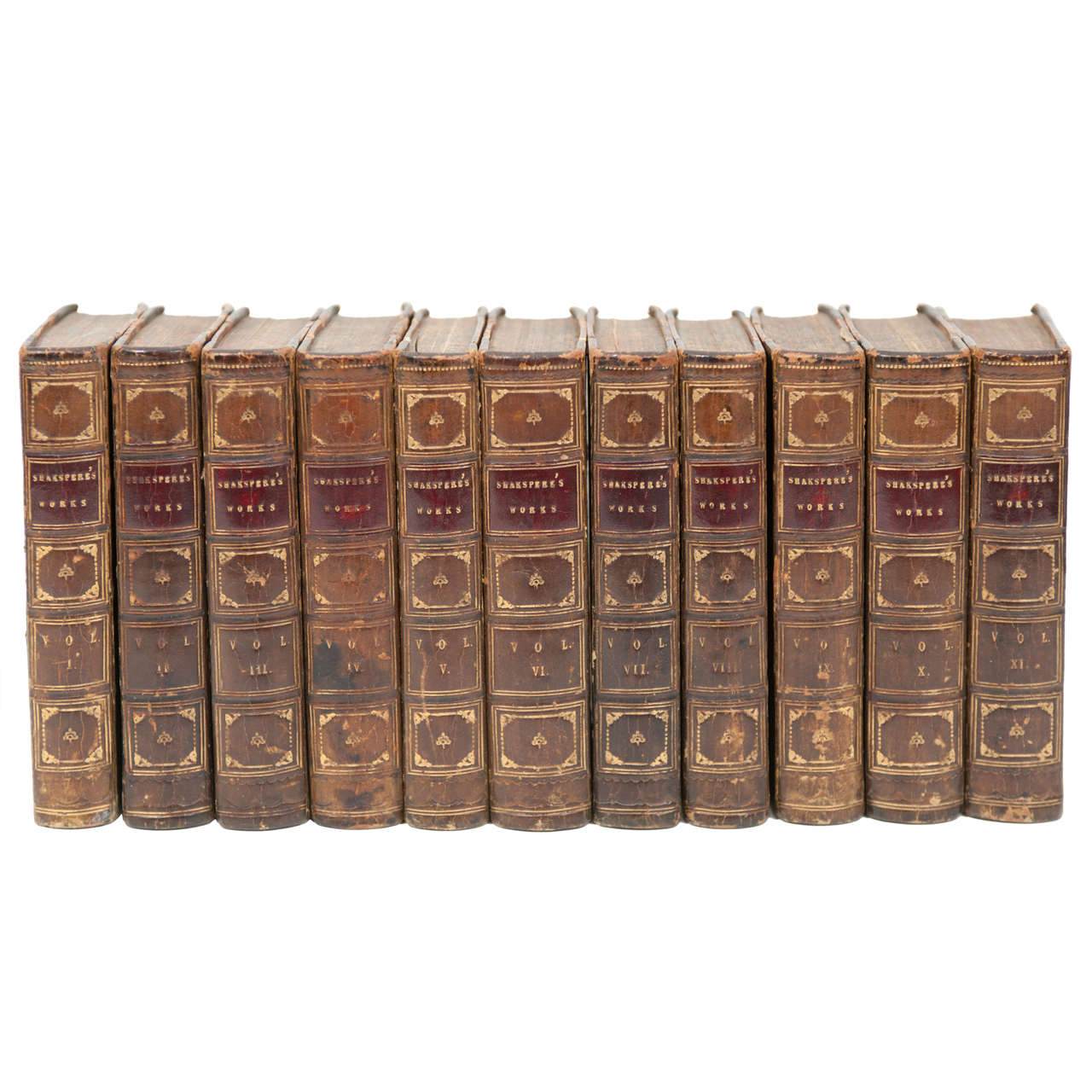 Leather-bound set of William Shakespeare’s complete works, 1843