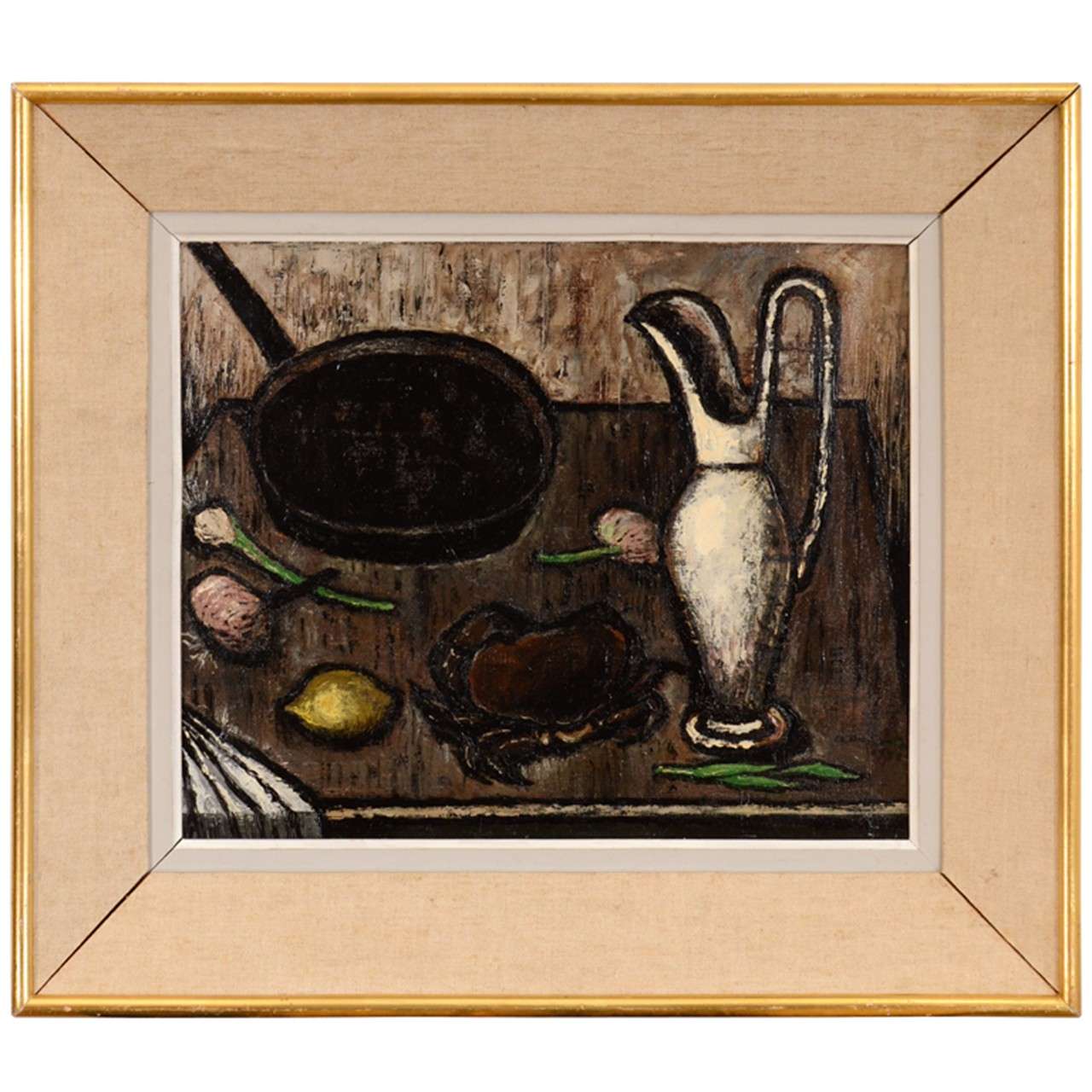 Framed Still Life Oil Painting by A. Duranton For Sale