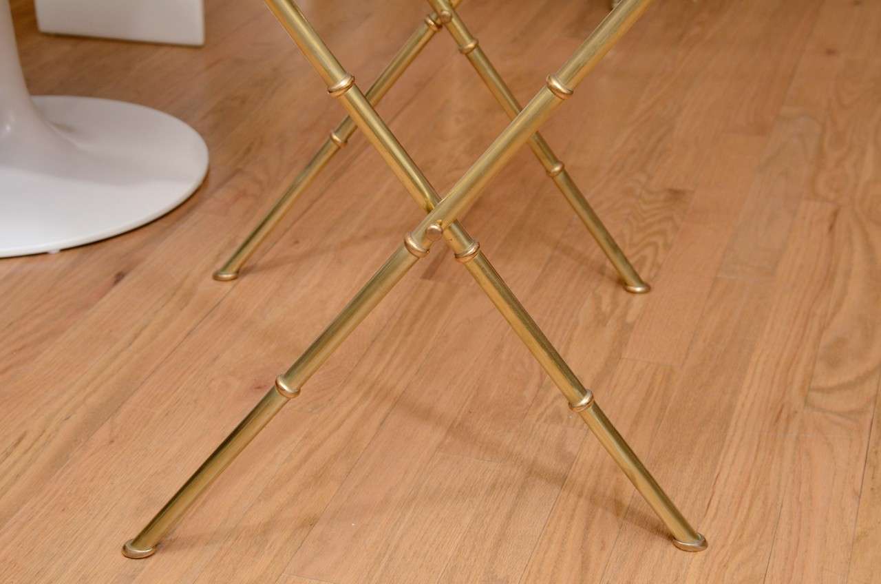 Brass faux bamboo side table by Gucci 1