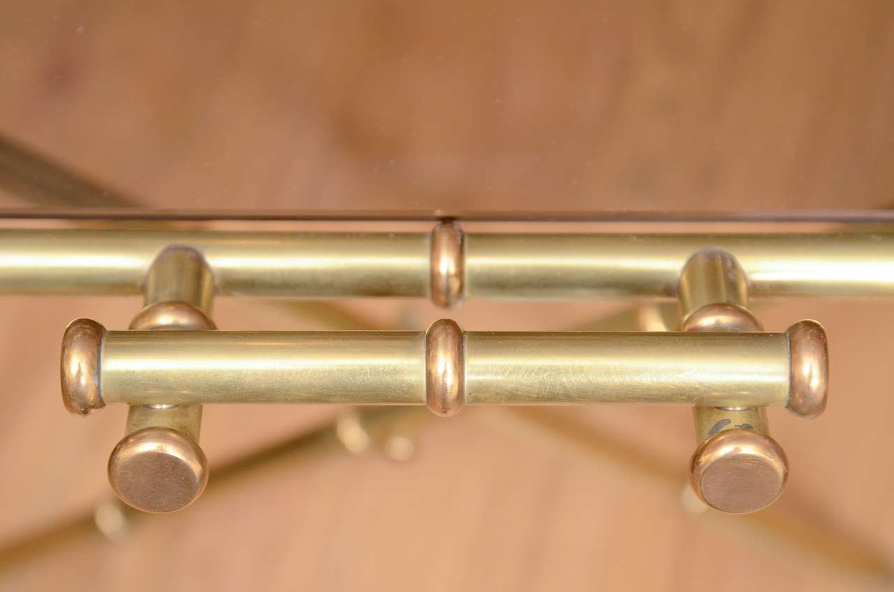 Mid-20th Century Brass faux bamboo side table by Gucci
