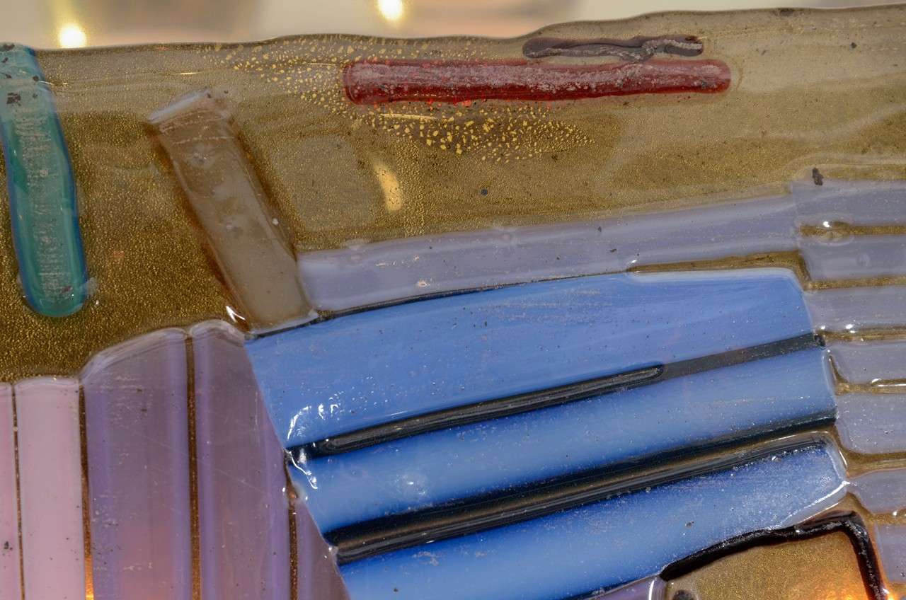 Murano Glass Abstract Wall Applique by Salviati In Good Condition For Sale In New York, NY