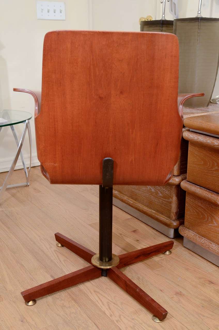 Single bentwood and metal desk chair 2