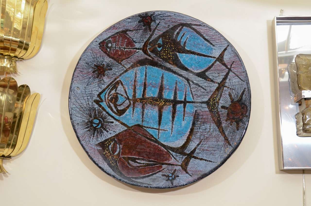 Ceramic shallow bowl with abstract seascape by Quinto Ghermandi for Mascarella.

View our complete collection at www.johnsalibello.com