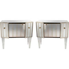 Pair of Sideboards all in Mirror with 3 Doors