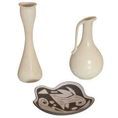 Retro Group of Three Scandinavian Ceramics