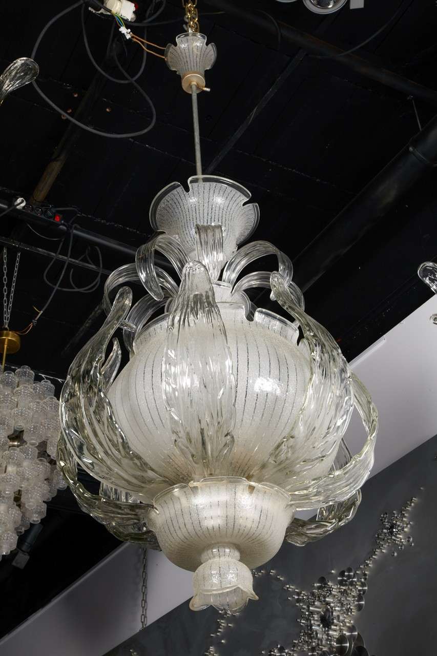 Chandelier Manufactured by Orrefors Sweden