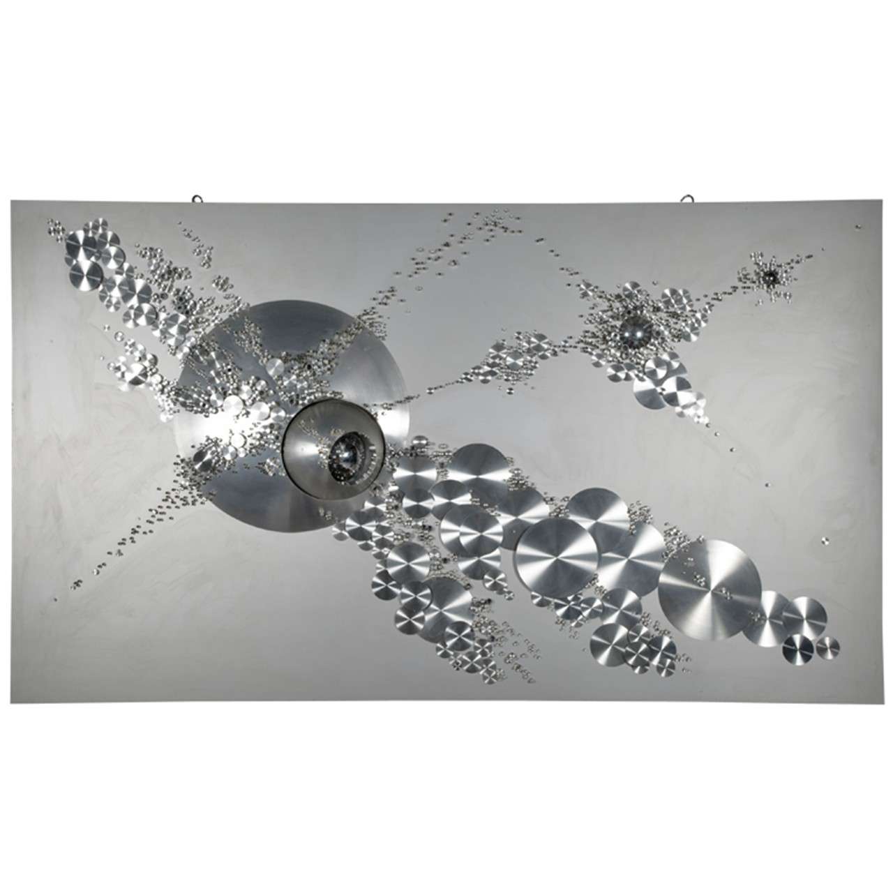 1970s Wall-Mounted Sculpture Made of Inox For Sale