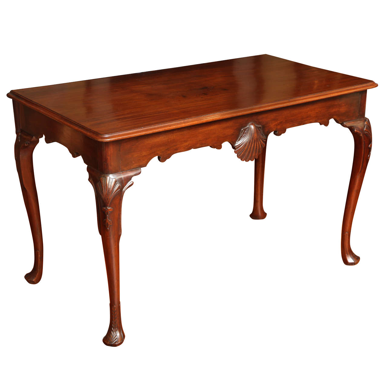 Antique Irish Carved Solid Mahogany Console Table, circa 1750 For Sale