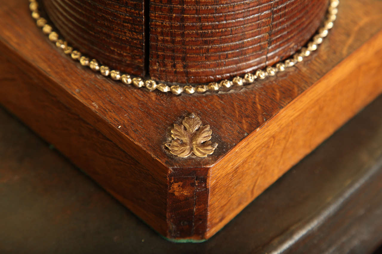 19th Century Antique Victorian Carved Oak Beehive Cigar Holder, c.1870