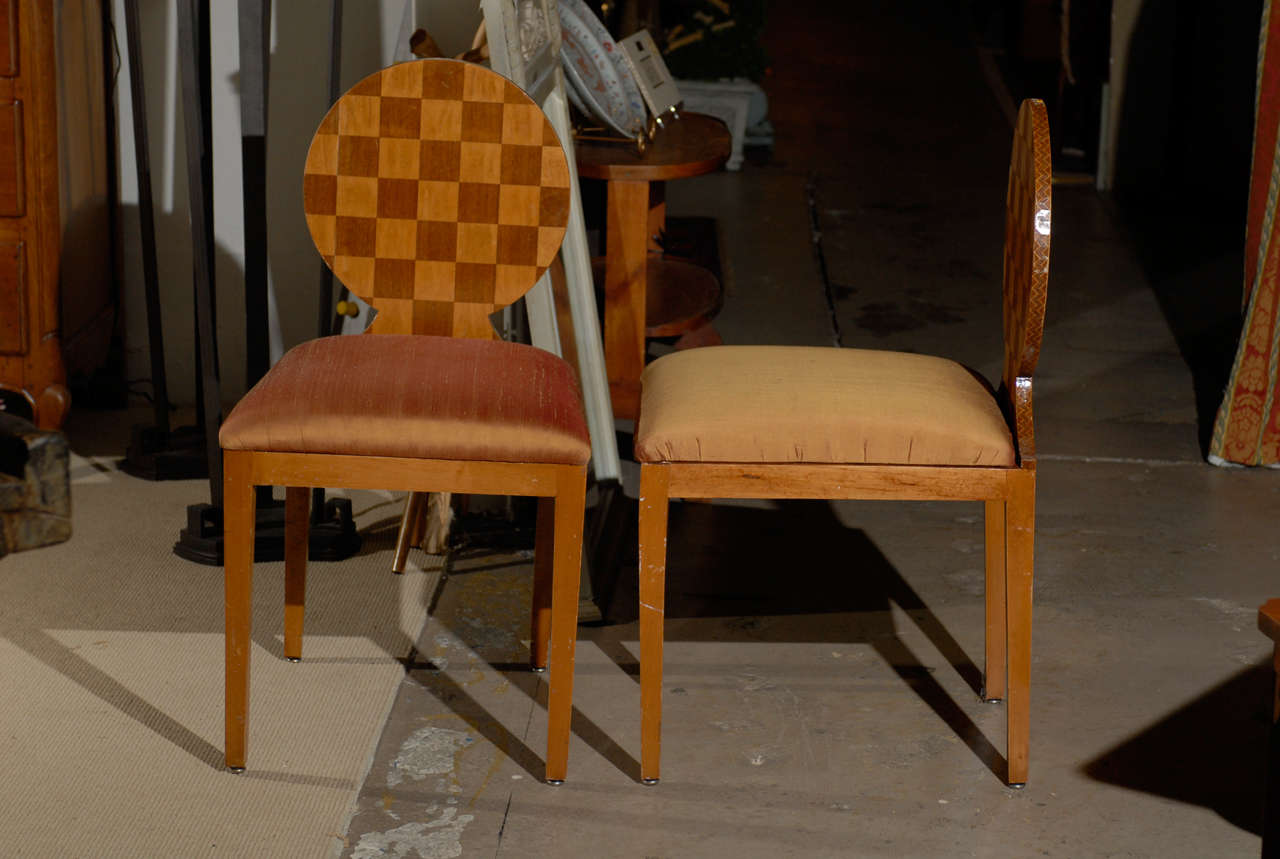 American Pair of Donghia Paris Hall Chairs