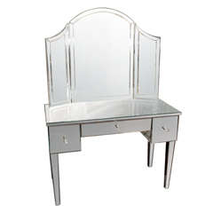 Custom Mirrored Vanity with Tryptic Mirror 2