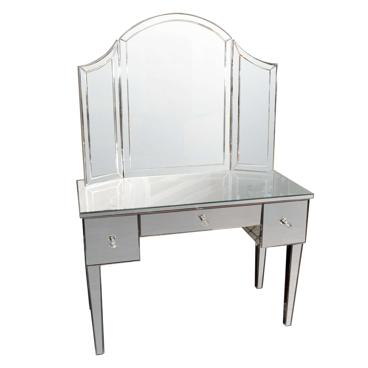 Mirrored FlipTop Vanity Desk For Sale at 1stDibs small flip top