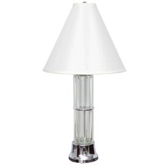 Art Deco Tall Table Lamp with Glass Elements