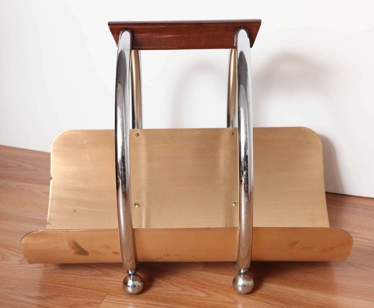 Machine Age Art Deco Magazine or Log Holder designed by Leslie Beaton