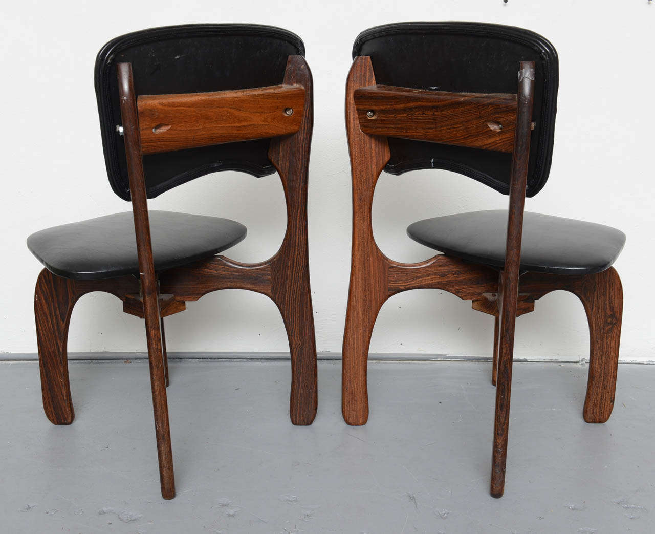Late 20th Century 1970s Rosewood Chairs by Don Shoemaker, Mexico