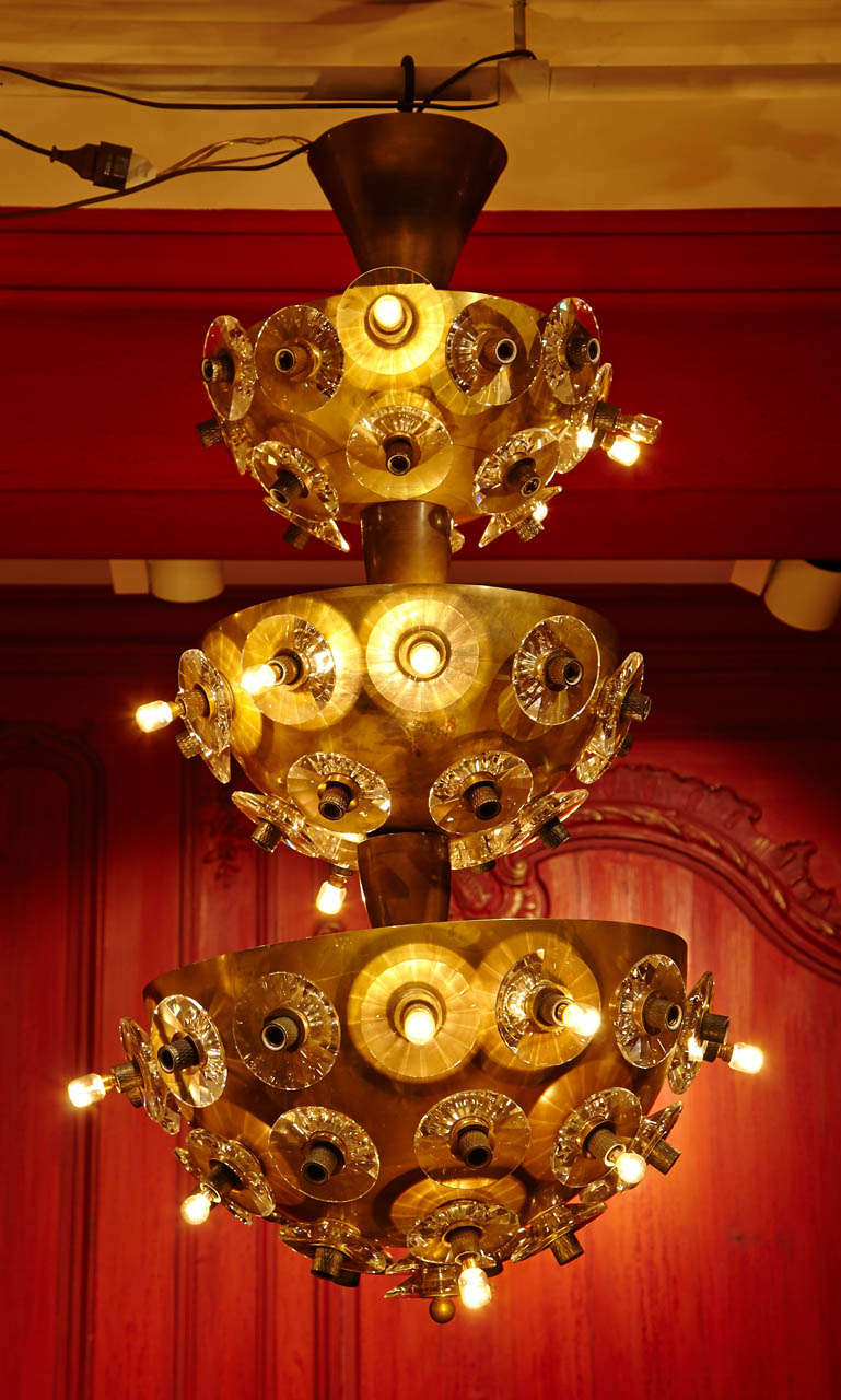 Mid-Century Modern Exceptional Pair of Chandeliers