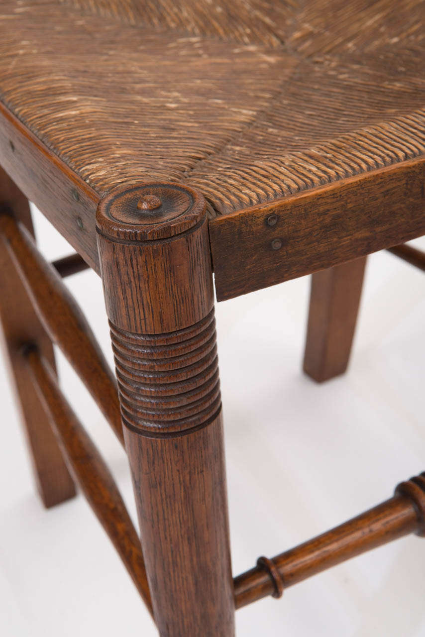 Set of Four Arts and Crafts Elm Chairs by William Birch 2