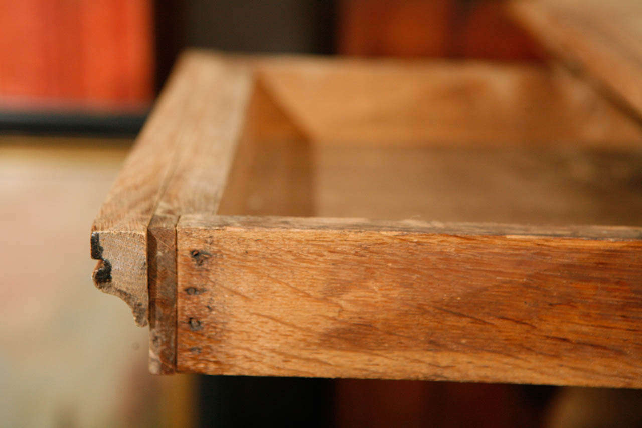 19th Century Writing Table in Bleached Oak with Leather Top 6