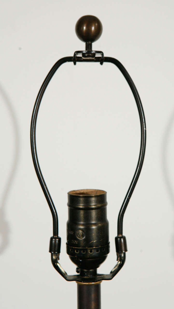 French Blown Glass Siphon as Lamp with a Custom Shade, circa 1900