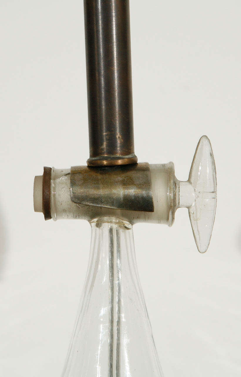 Blown Glass Siphon as Lamp with a Custom Shade, circa 1900 2