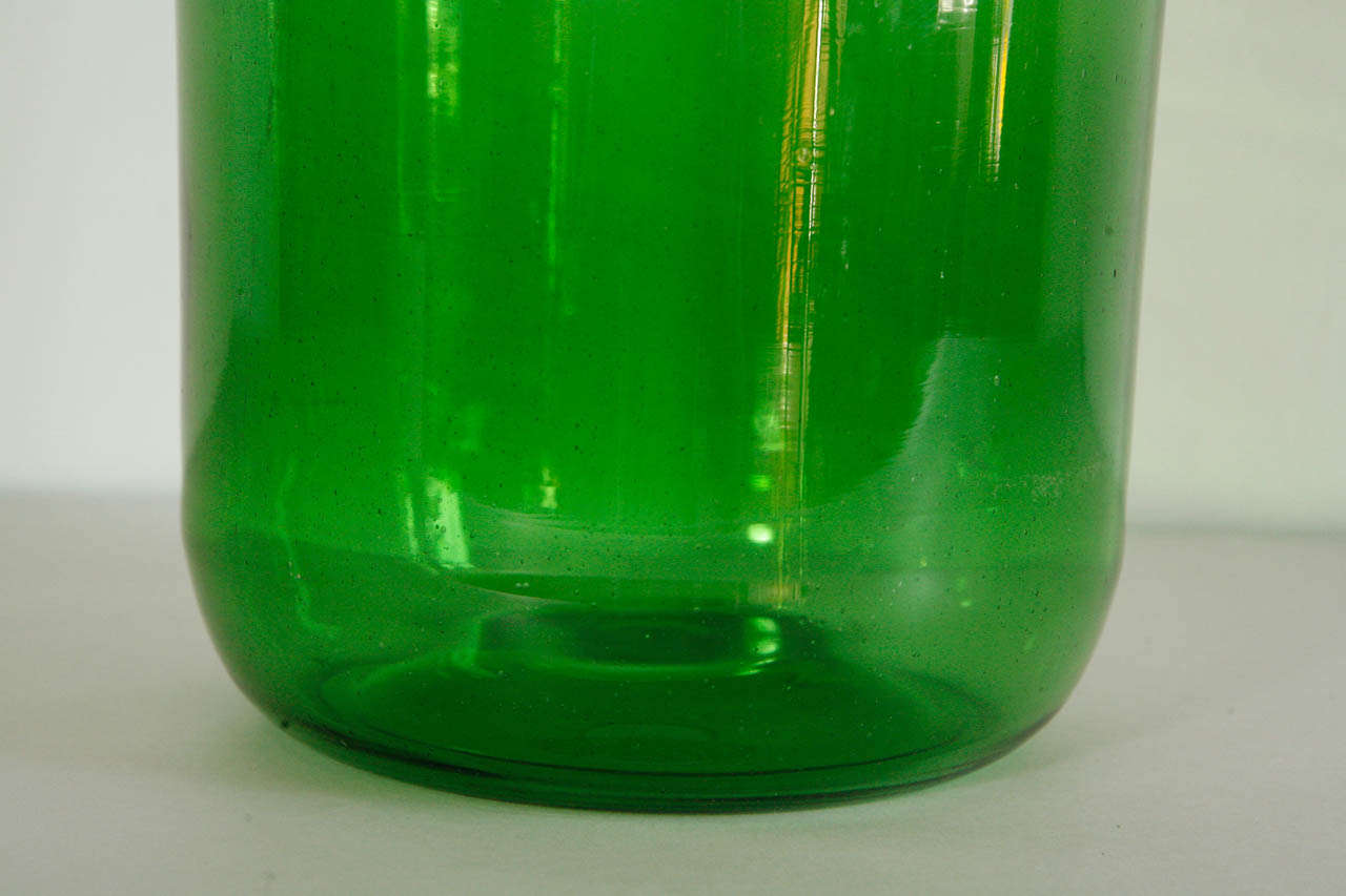 large green glass jar