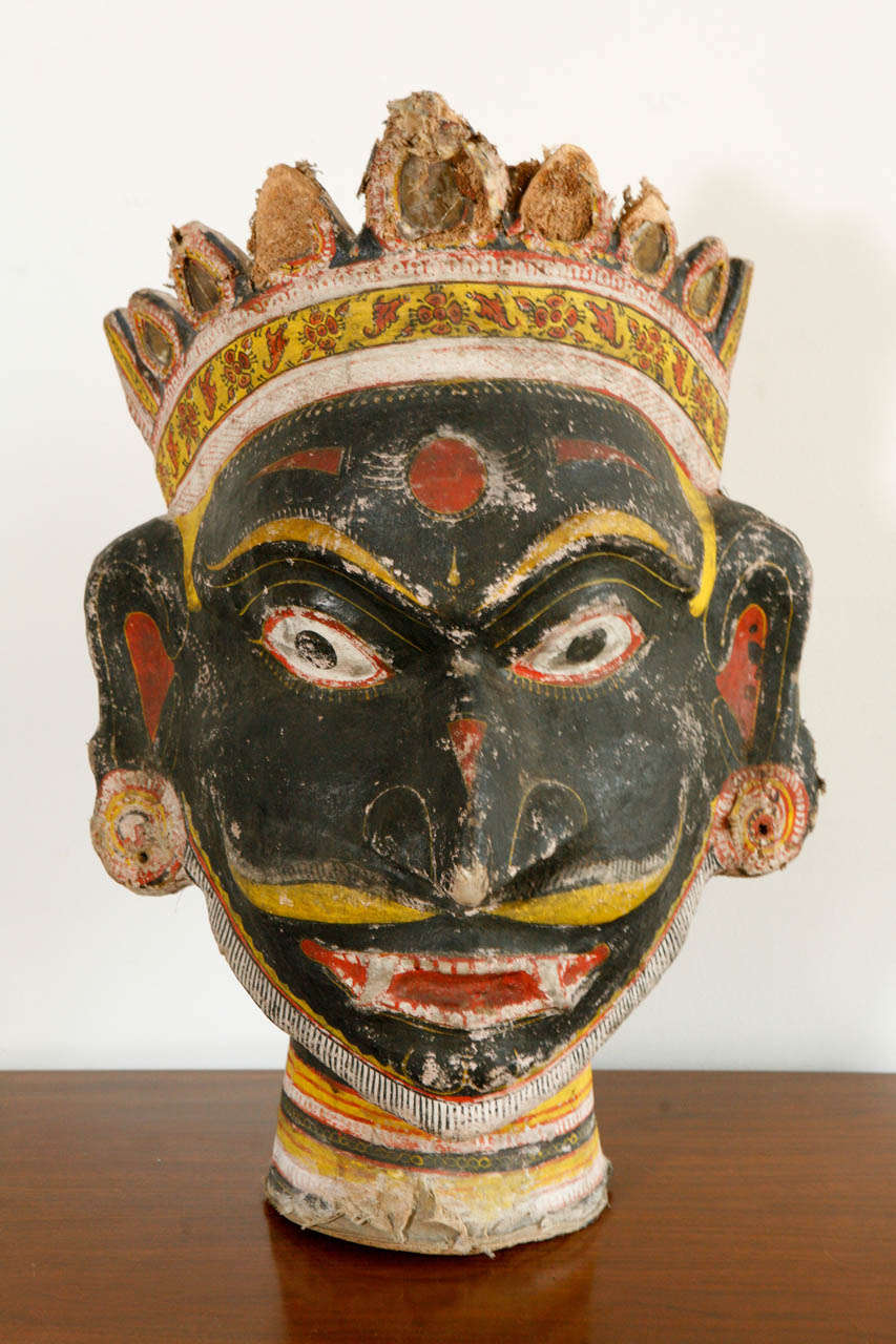 Papier Mâché Bust of Hindu God