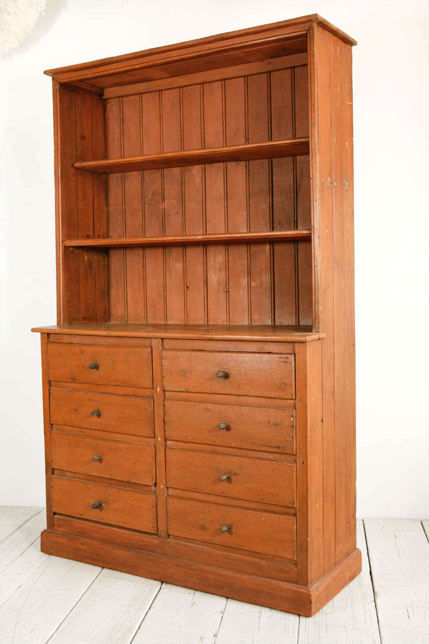 Painted Eight Drawer Pine Hutch 3