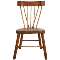 Early American Bent Spindle Back Windsor Chair