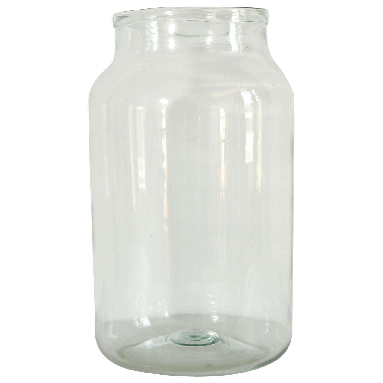 Italian Hand Blown Glass Jars Clear at 1stDibs large vintage glass