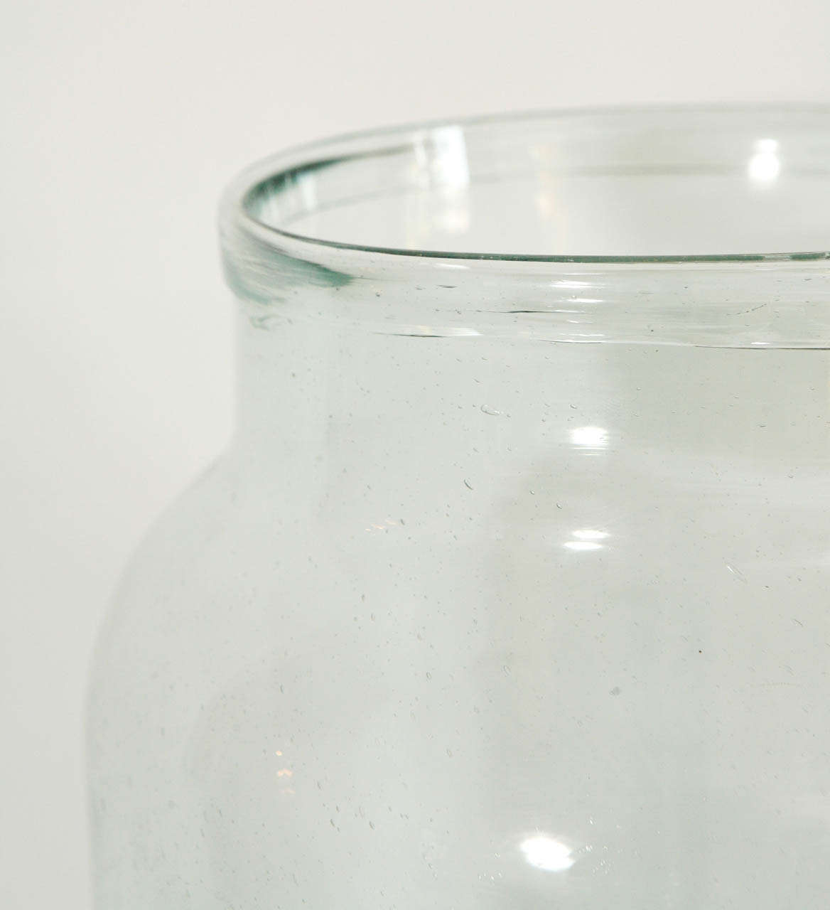 Italian Hand Blown Glass Jars Clear at 1stDibs large vintage glass