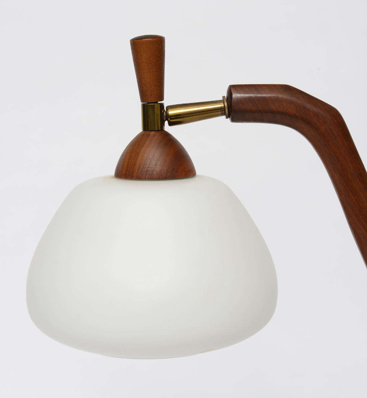 Danish Strong Statement, Dramatic  Rare Scandinavian Wooden Table Lamp