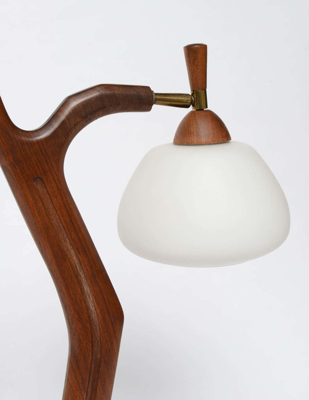 Strong Statement, Dramatic  Rare Scandinavian Wooden Table Lamp In Excellent Condition In Miami, Miami Design District, FL