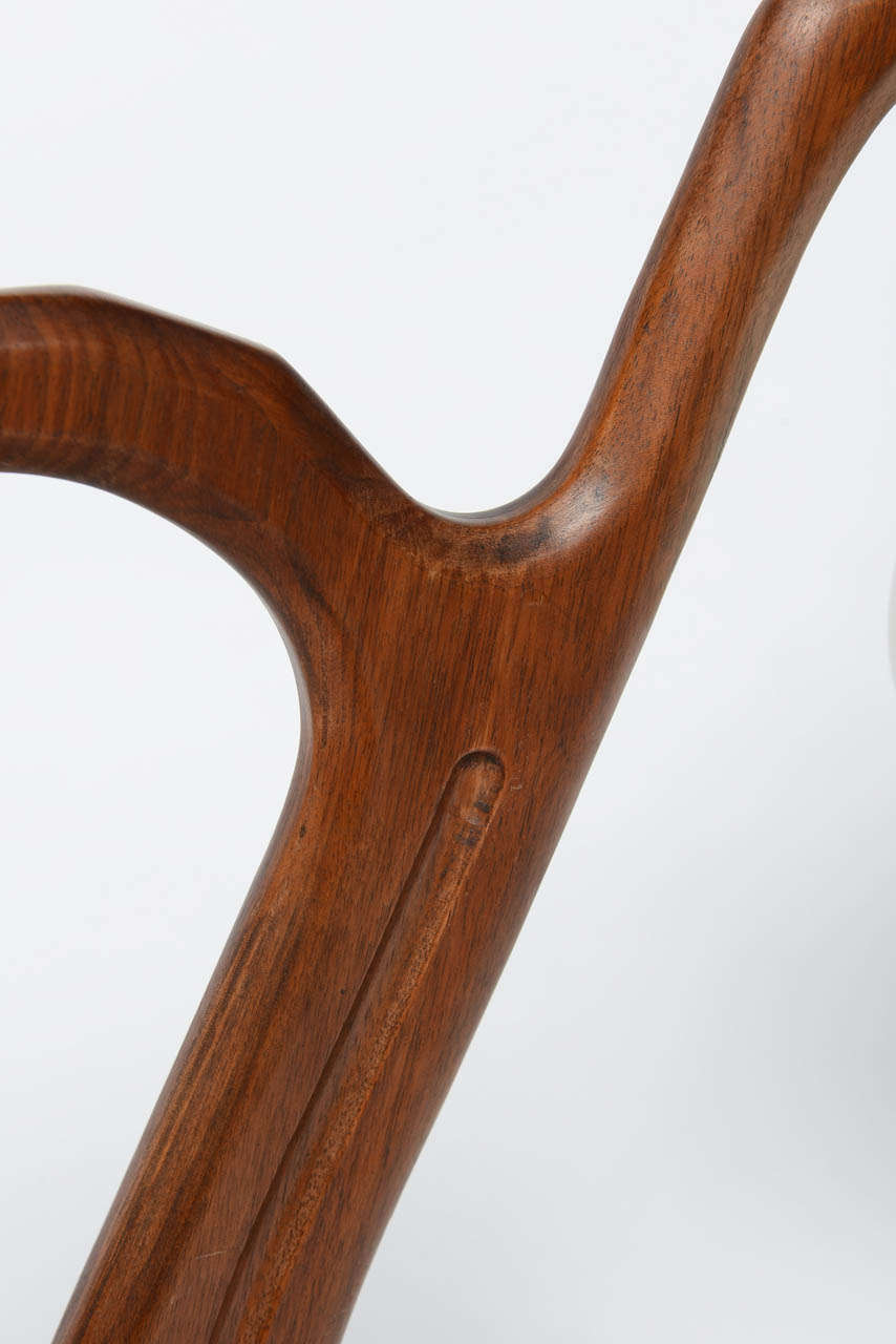 Strong Statement, Dramatic  Rare Scandinavian Wooden Table Lamp 5