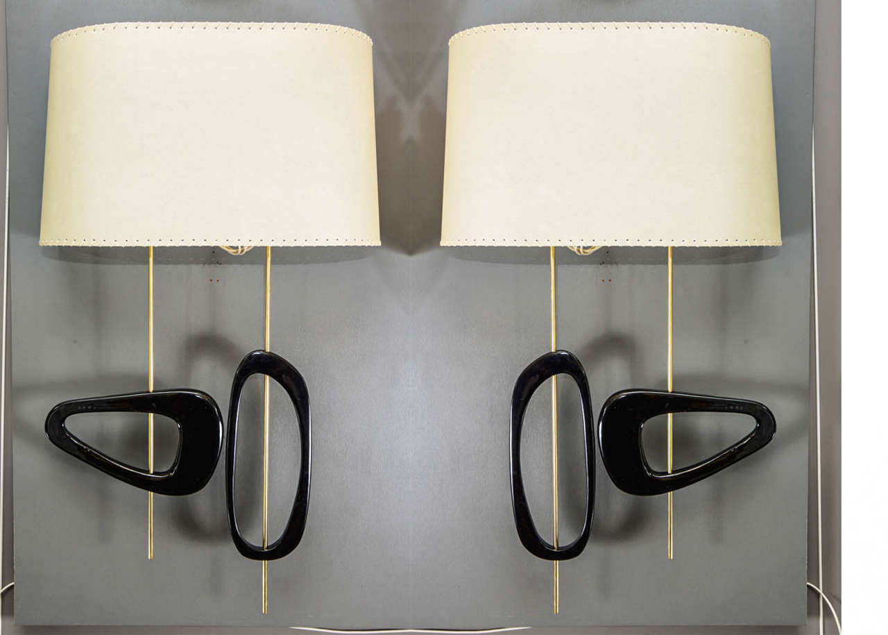 Beautiful Pair of 1950s Style Wall Sconces by Adriano Albini