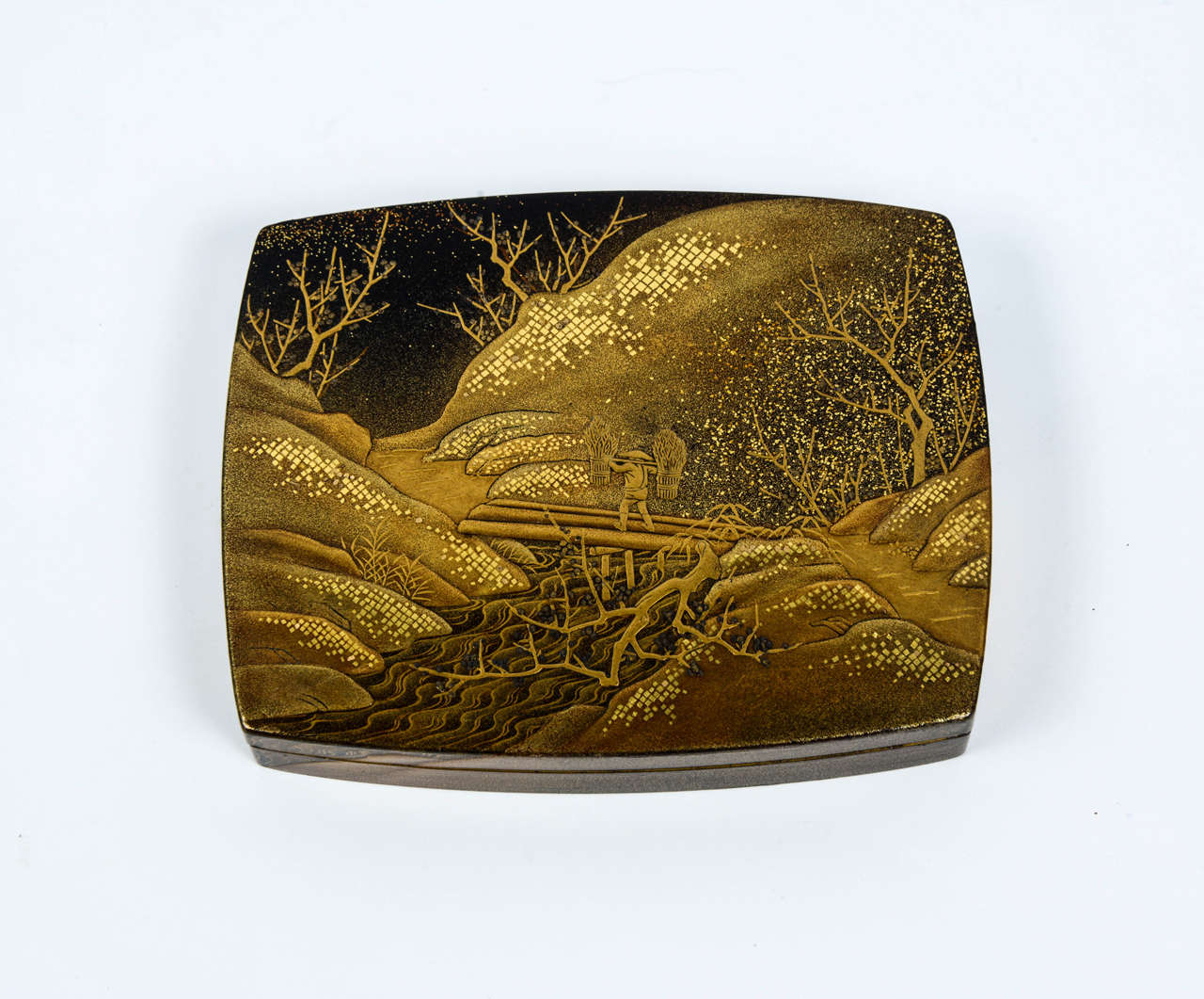 18th Century Gold Lacquered Japanese Kobako Box In Excellent Condition In Paris, FR