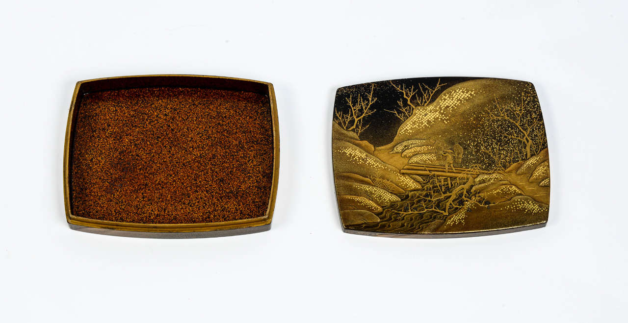 18th Century Gold Lacquered Japanese Kobako Box 3