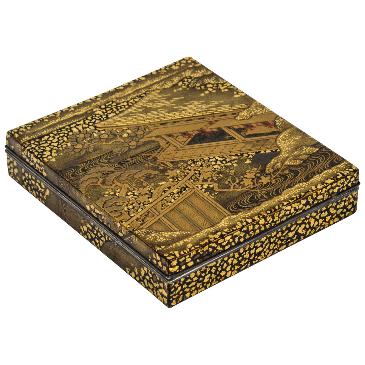 18th Century Gold Lacquered Japanese Kobako