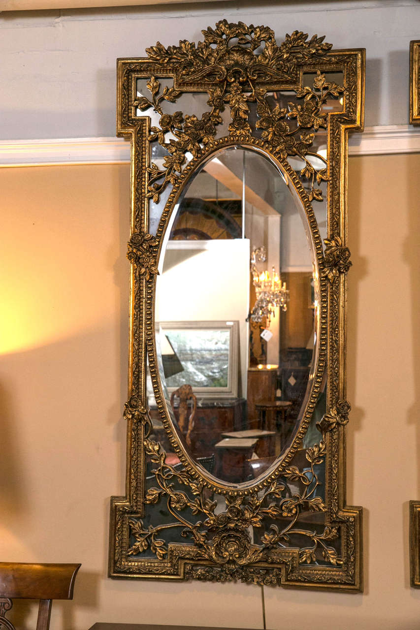 Belle Époque Pair of Belle Epoque Style Beveled Mirrors