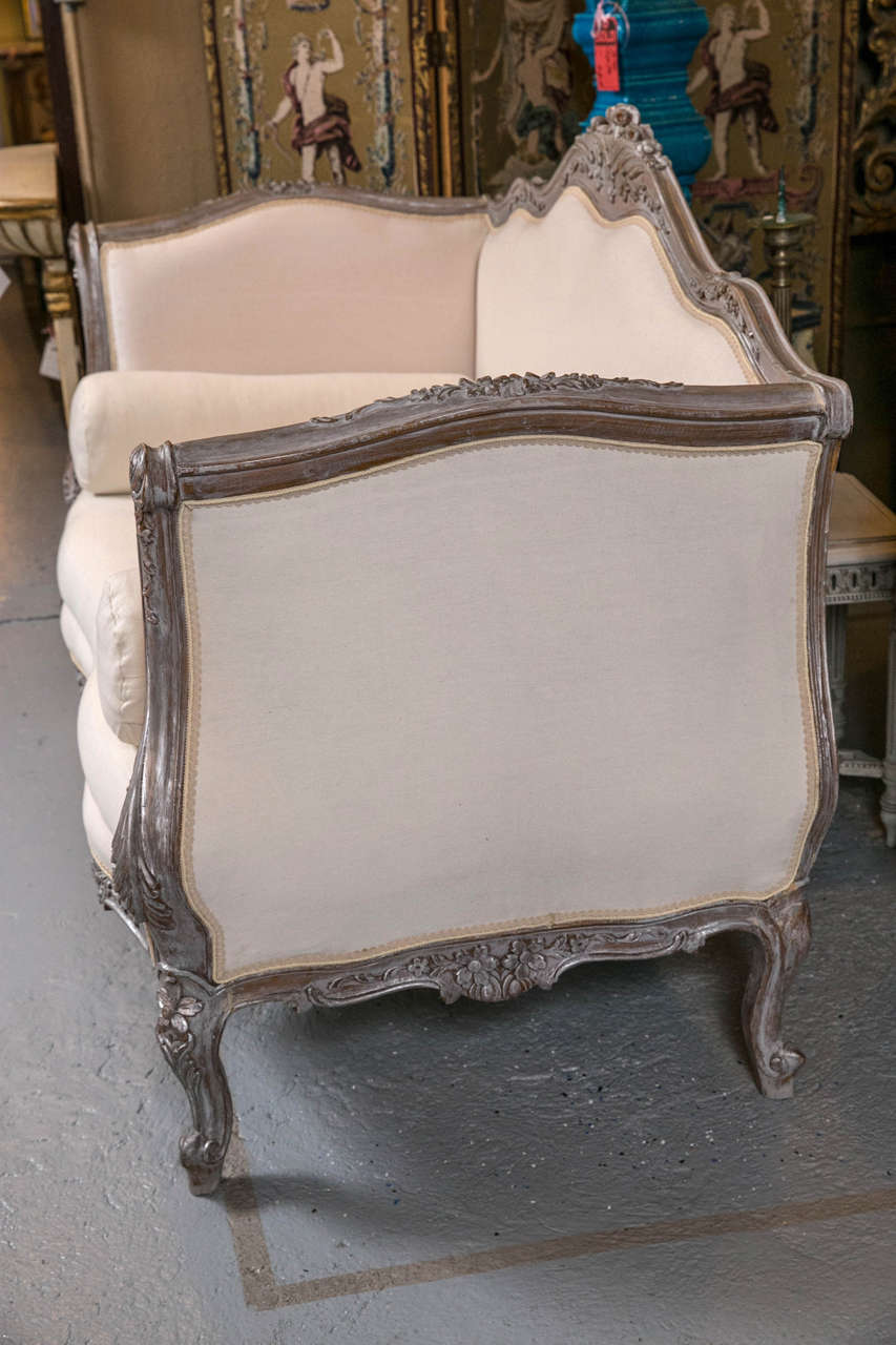 French Silver Gilt Rococo Style Settee 2