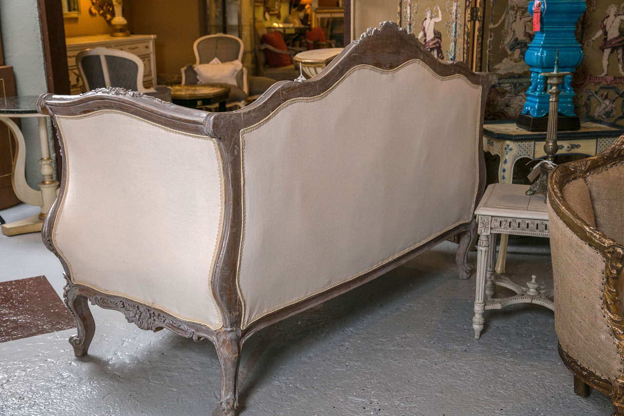 French Silver Gilt Rococo Style Settee 4