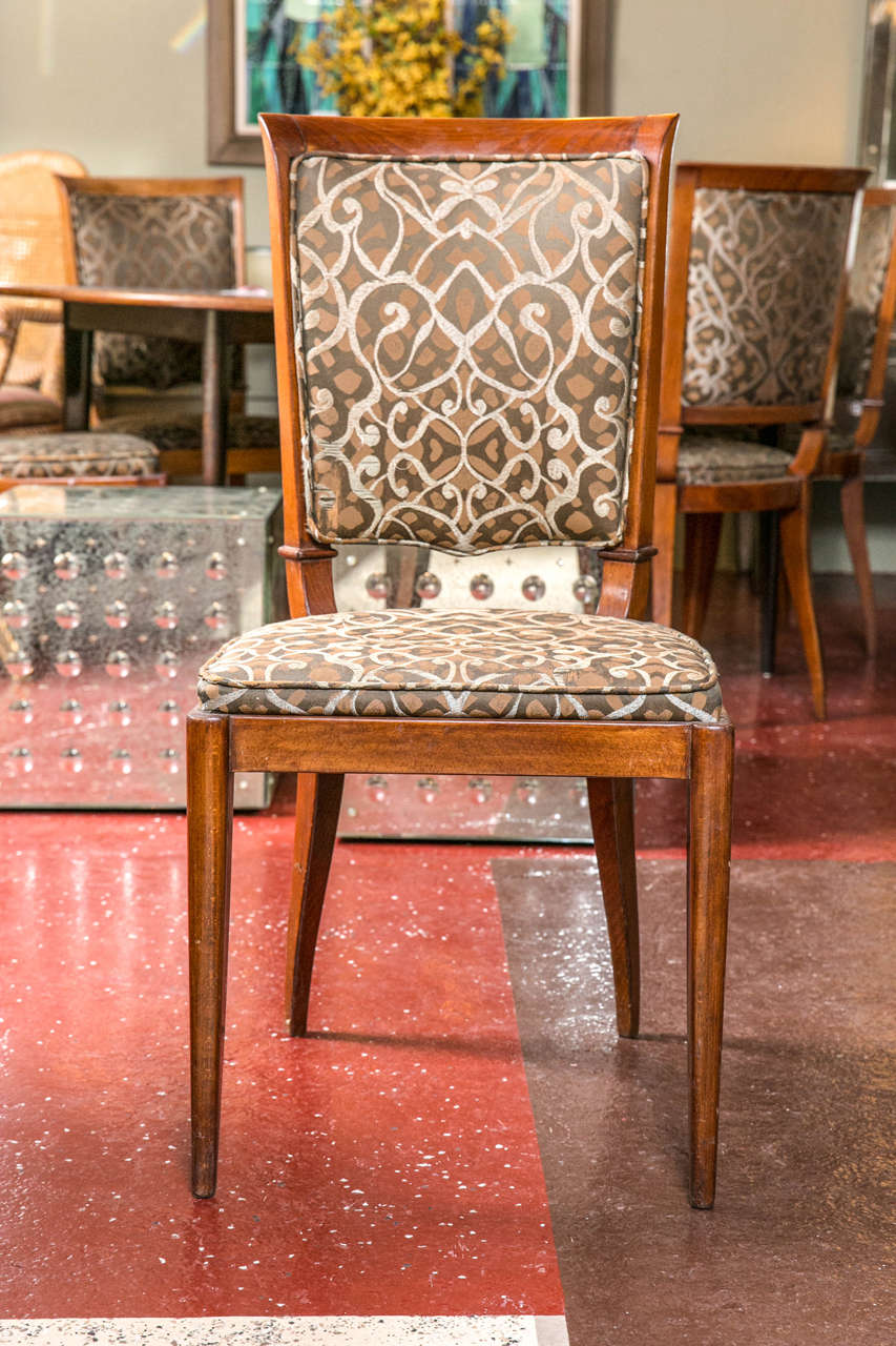 American Set of Four Art Deco Style Mid-Century Modern Rosewood Dining Chairs