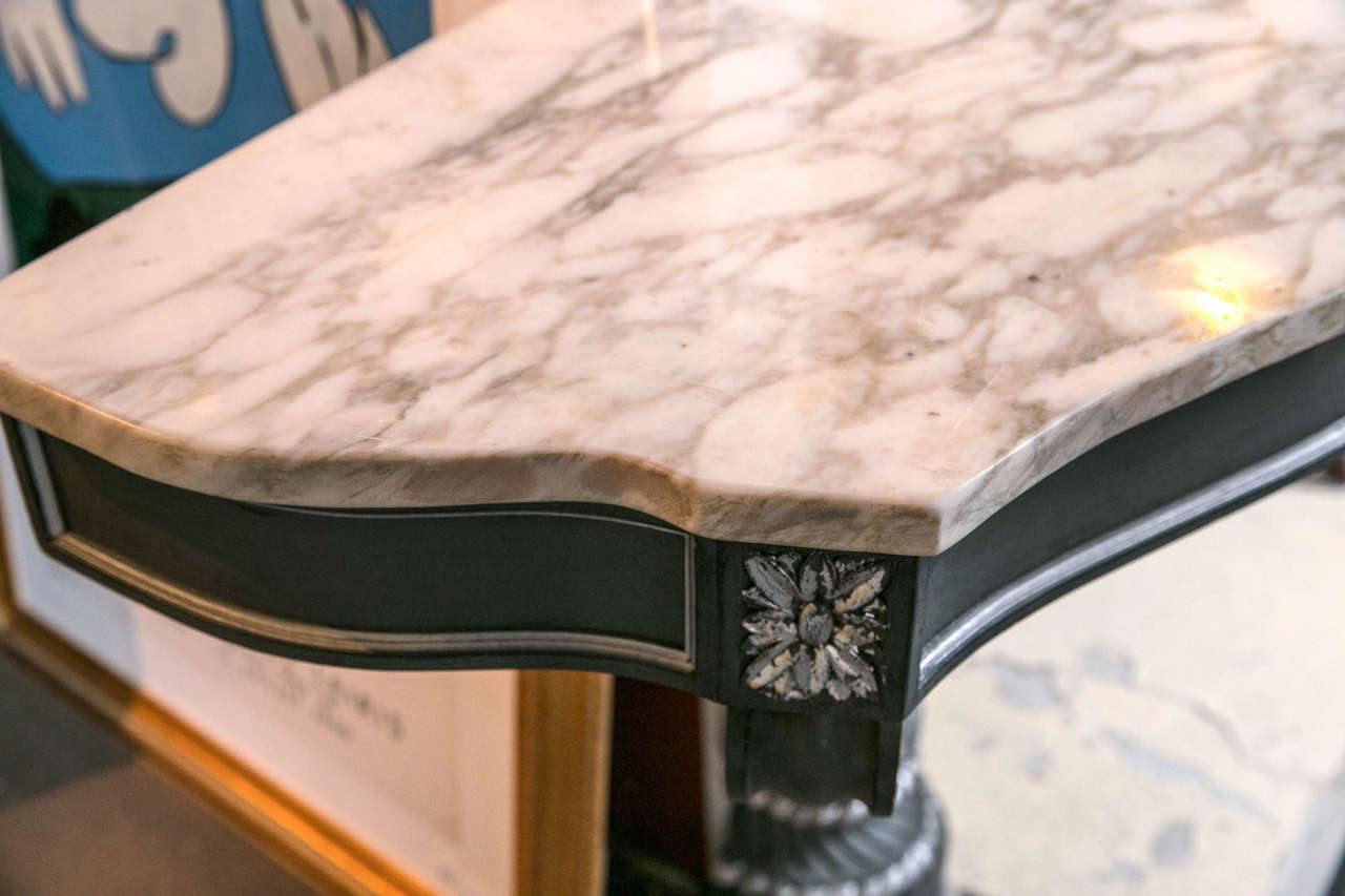 marble demilune table