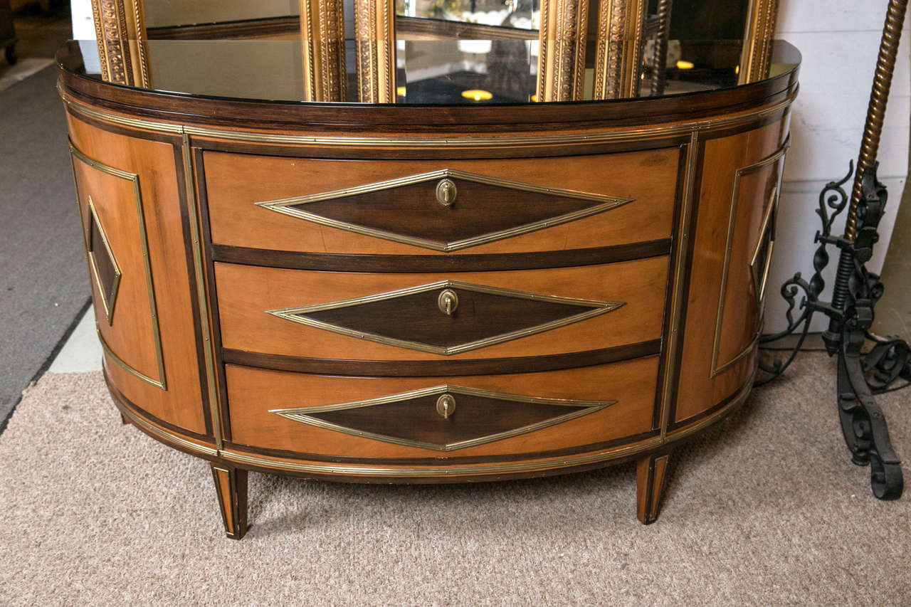 20th Century Russian Neoclassical Style Demilune Commode or Chest