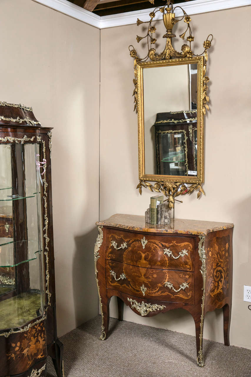 Pair of Marble-Top Bombe Commodes 3