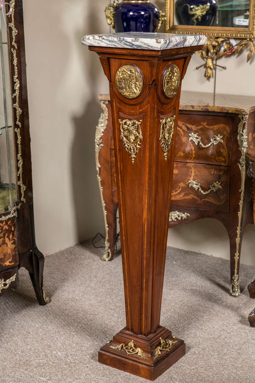 French Empire Style Mahogany Pedestal Stand at 1stDibs