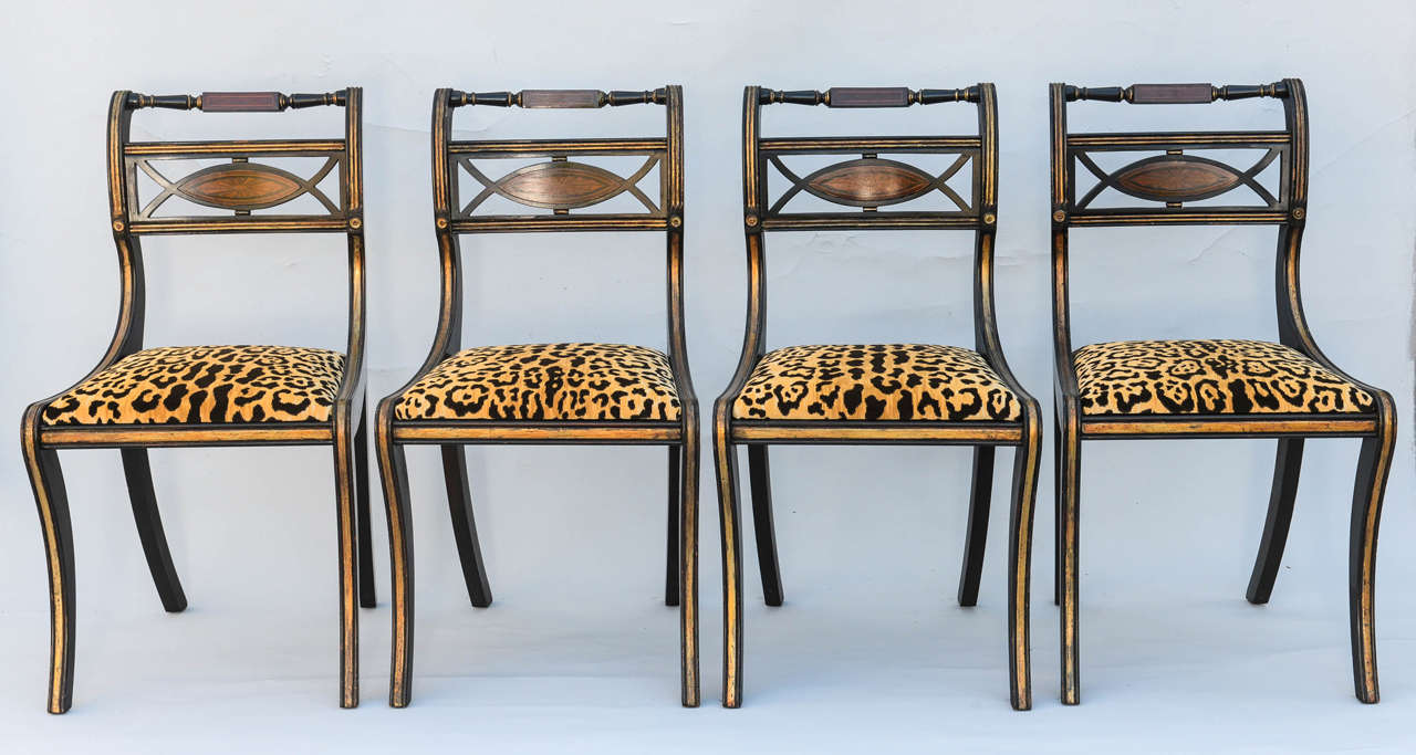 Set of Four Regency Style Chairs